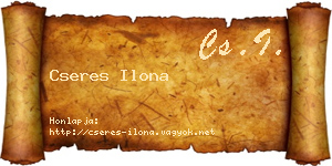 Cseres Ilona névjegykártya