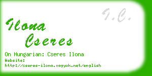 ilona cseres business card